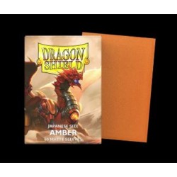 Dragon Shield - 60 Japanese Size Matte Dual Sleeves - Amber